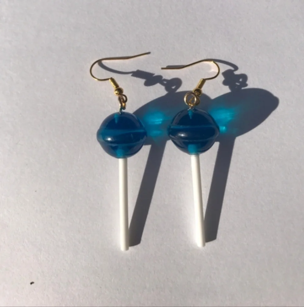 Light Blue Dum Dum Lollipop Drop Dangle Womens‎ Earrings
